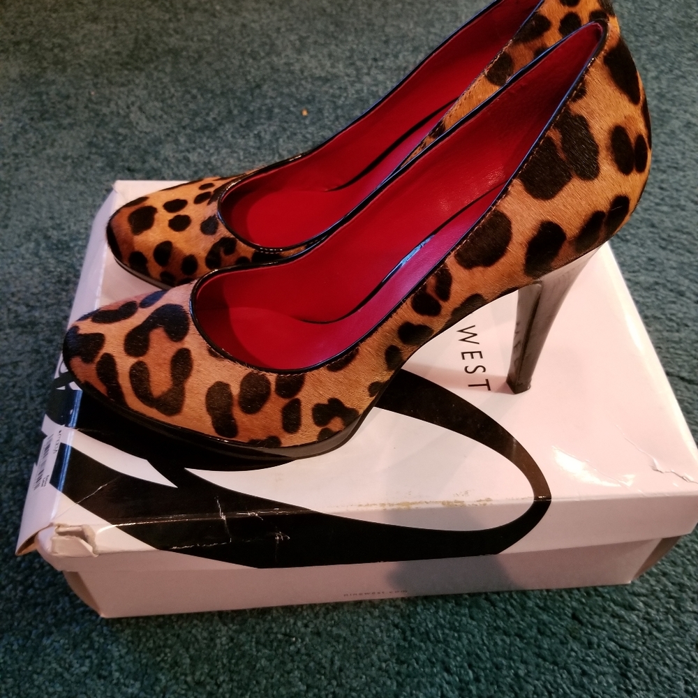 Nine West Rocha Leopard Heels 8.5